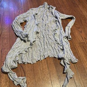 Eileen Fisher Cashmere Blend Cardigan/Sweater, Light Gray/Silver